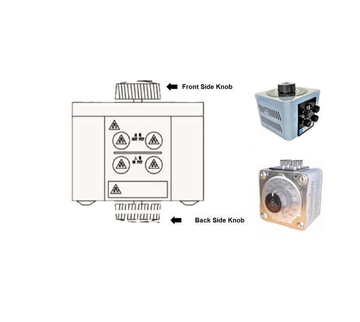 Variable Voltage Transformer (Variac Slidac) Single Phase 220/240V input, Max 0.44 KVA, Max 2 A, Customize Available YH-202(L)